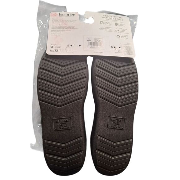 Isotoner Men's Black Loafers Gel Infused Memory Foam Indoor Outdoor XL 11 - 12 - Picture 3 of 10